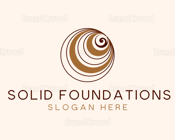 Coffee Circle Swirl Logo