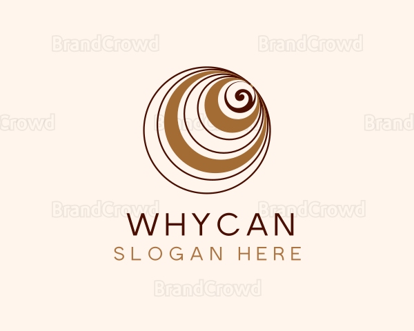 Coffee Circle Swirl Logo
