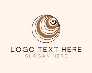 Simple - Coffee Circle Swirl logo design