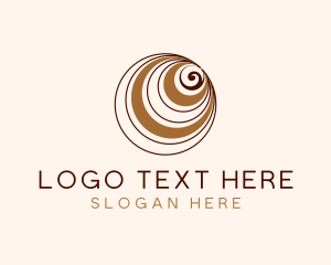 Coffee Circle Swirl Logo