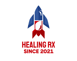 Prescription - Pill Medicine Rocket logo design
