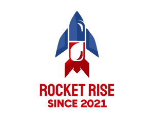 Pill Medicine Rocket logo design