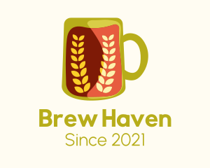Coffee House - Orange Beer Mug logo design