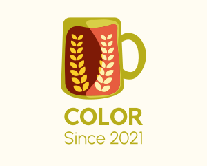 Alchohol - Orange Beer Mug logo design