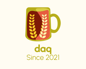 Pub - Orange Beer Mug logo design