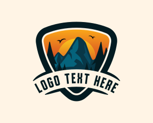 Wander - Adventure Mountain Summit logo design