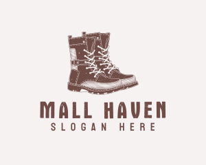 Retro Hiking Boots logo design