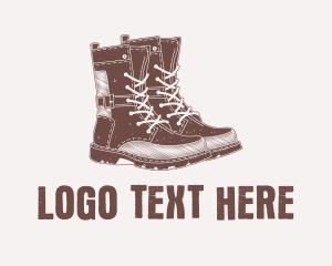 Fashion - Retro Fashion Boots logo design