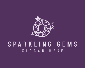 Crystal Sparkle Gem logo design