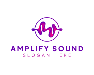 Digital Music Sound Wave logo design