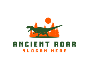 Prehistoric Tyrannosaurus Dinosaur logo design