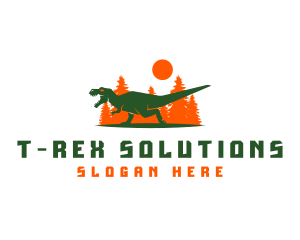 Tyrannosaurus - Prehistoric Tyrannosaurus Dinosaur logo design