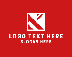 Abstract Geometric Letter K logo design