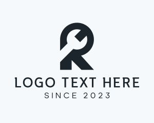 Tool Shop - Wrench Letter R logo design