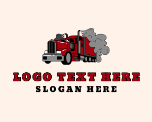 Moving Company - Smoke Forwarding Truck logo design