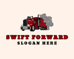 Smoke Forwarding Truck logo design