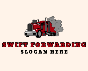 Smoke Forwarding Truck logo design