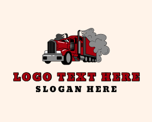 Logistics - Smoke Forwarding Truck logo design