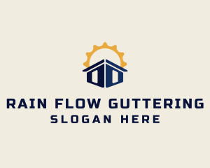 Guttering - Modern Home Abstract Sun logo design