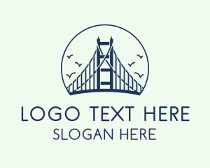 Truss - Bridge Structure Landmark logo design