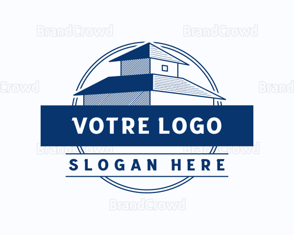 Roofing Builder Contractor Logo