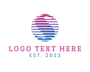 Stripes - Gradient Global Letter S logo design
