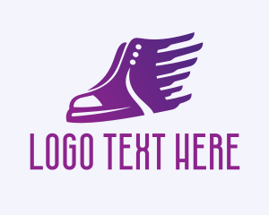 High Top - Sneaker Wings Fashion logo design