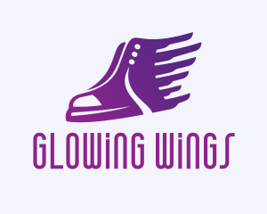 Sneaker Wings Fashion logo design