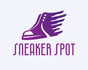 Kicks - Sneaker Wings Fashion logo design