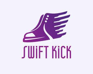 Sneaker Wings Fashion logo design