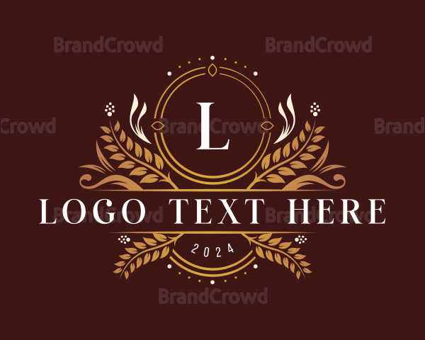 Luxury Floral Crest Logo