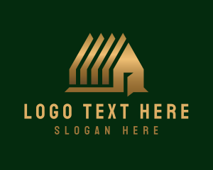 Builder - House Roofing Builder logo design