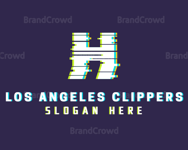 Anaglyph Game Letter H Logo