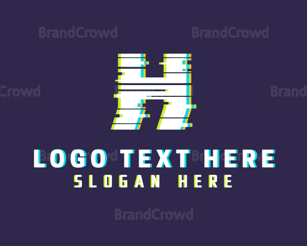 Anaglyph Game Letter H Logo