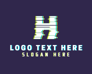 Anaglyph Game Letter H Logo