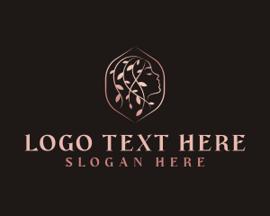 Vlog - Nature Floral Woman Face logo design