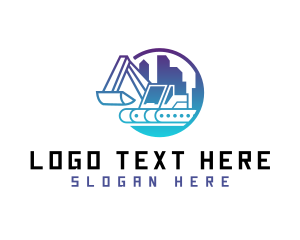 Digger - Industrial Backhoe Machinery logo design