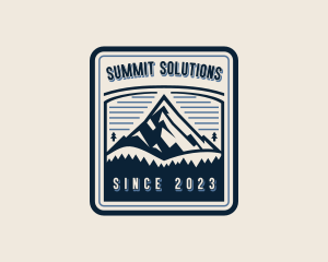 Hiking Mountain Summit logo design