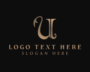 Elegant Decorative Boutique Letter U logo design