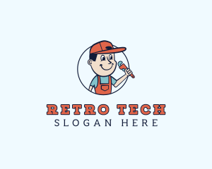 Wrench Handyman Plumber logo design