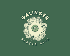 Garden Wreath Flowers Logo