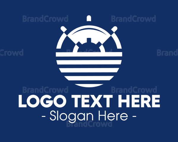 Nautical Ship Wheel Logo