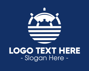 Seafarer - Nautical Ship Wheel logo design