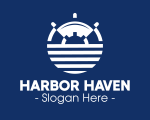 Nautical Ship Wheel logo design