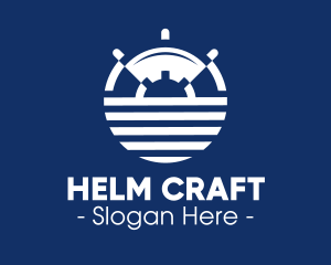 Nautical Ship Wheel logo design