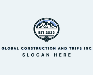 Tourist - Nature Mountain Hiking logo design
