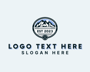 Peak - Nature Mountain Hiking logo design