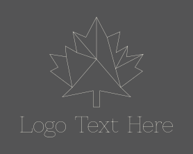 Leaf - Geometric Maple Leaf logo design
