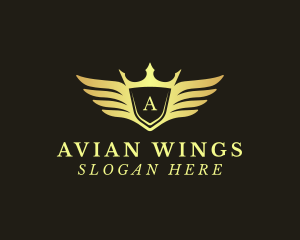 Golden Royal Wings logo design