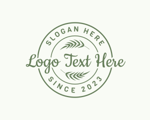 Land - Organic Agriculture Wheat logo design